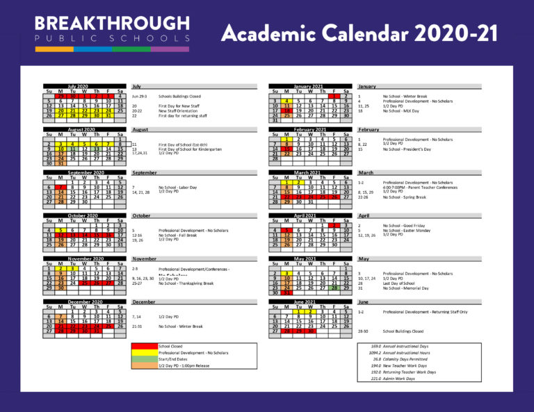 CA and CLA_Breakthrough 20202021 School Calendar Template