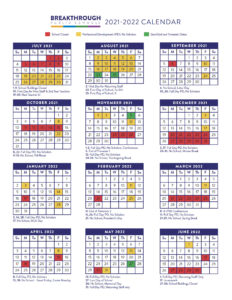 BPS Calendar 2021-22 - Breakthrough Public Schools (BPS)